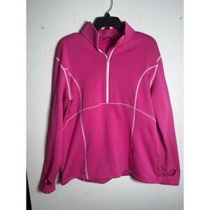 Obermeyer Splendid 150 DC Top Women's Fleece Half‎ Zip Pink Pullover - Size L